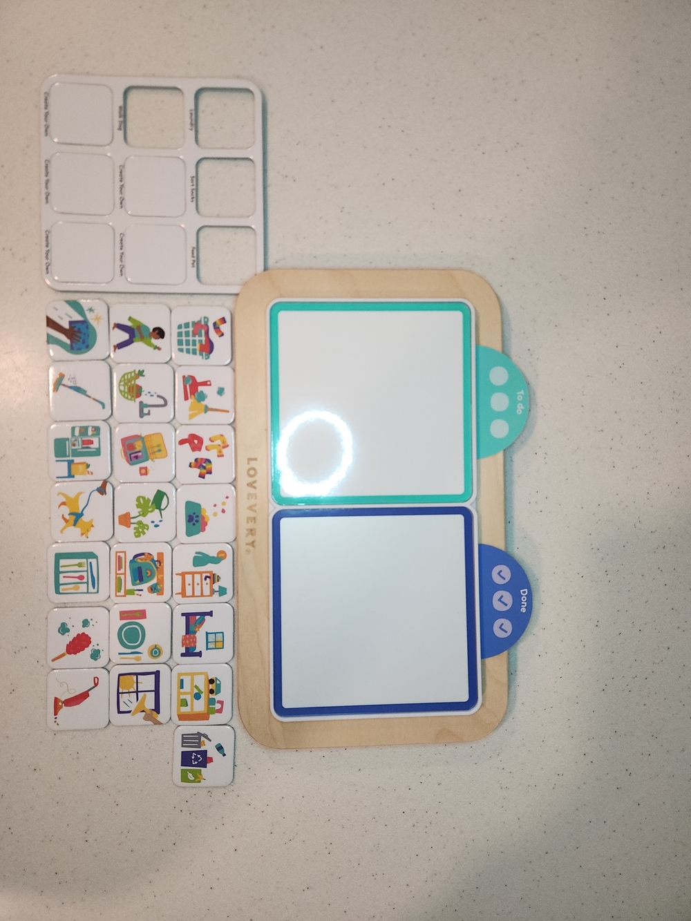 Lovevery Daily Helper Board - Magnetic Routine Chart (From The Connector Set)